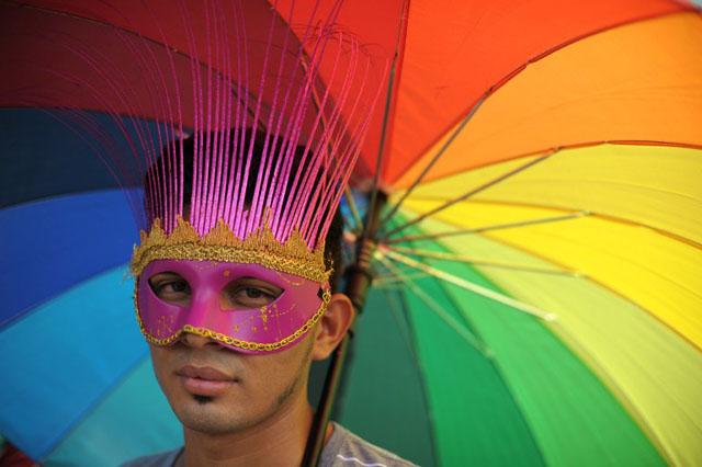 Marcha del orgullo gay en San Salvador. Foto AFP