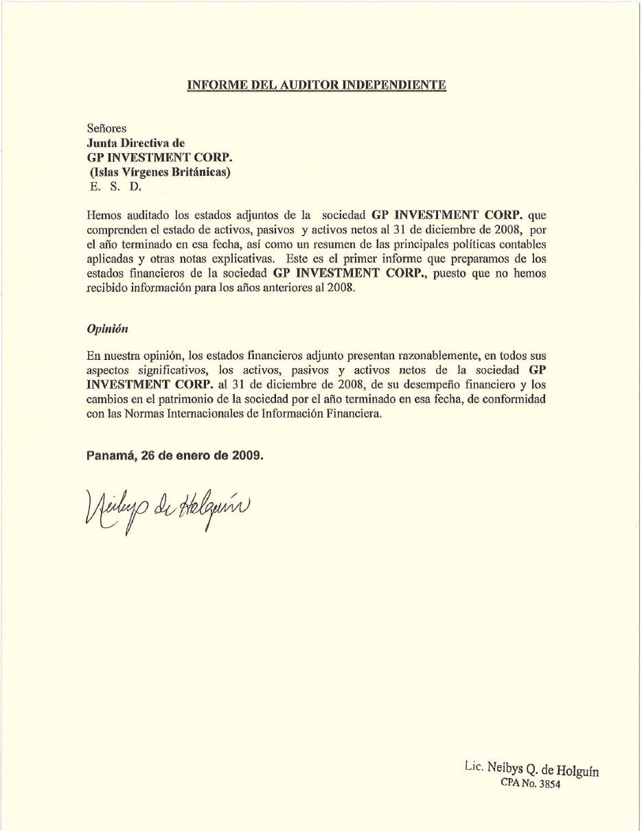 Este es uno de los do balances que fueron fabricados por Neibys Q. de Holguín para una de las offshore de Ernesto Muyshondt, GP Investments Corp. 