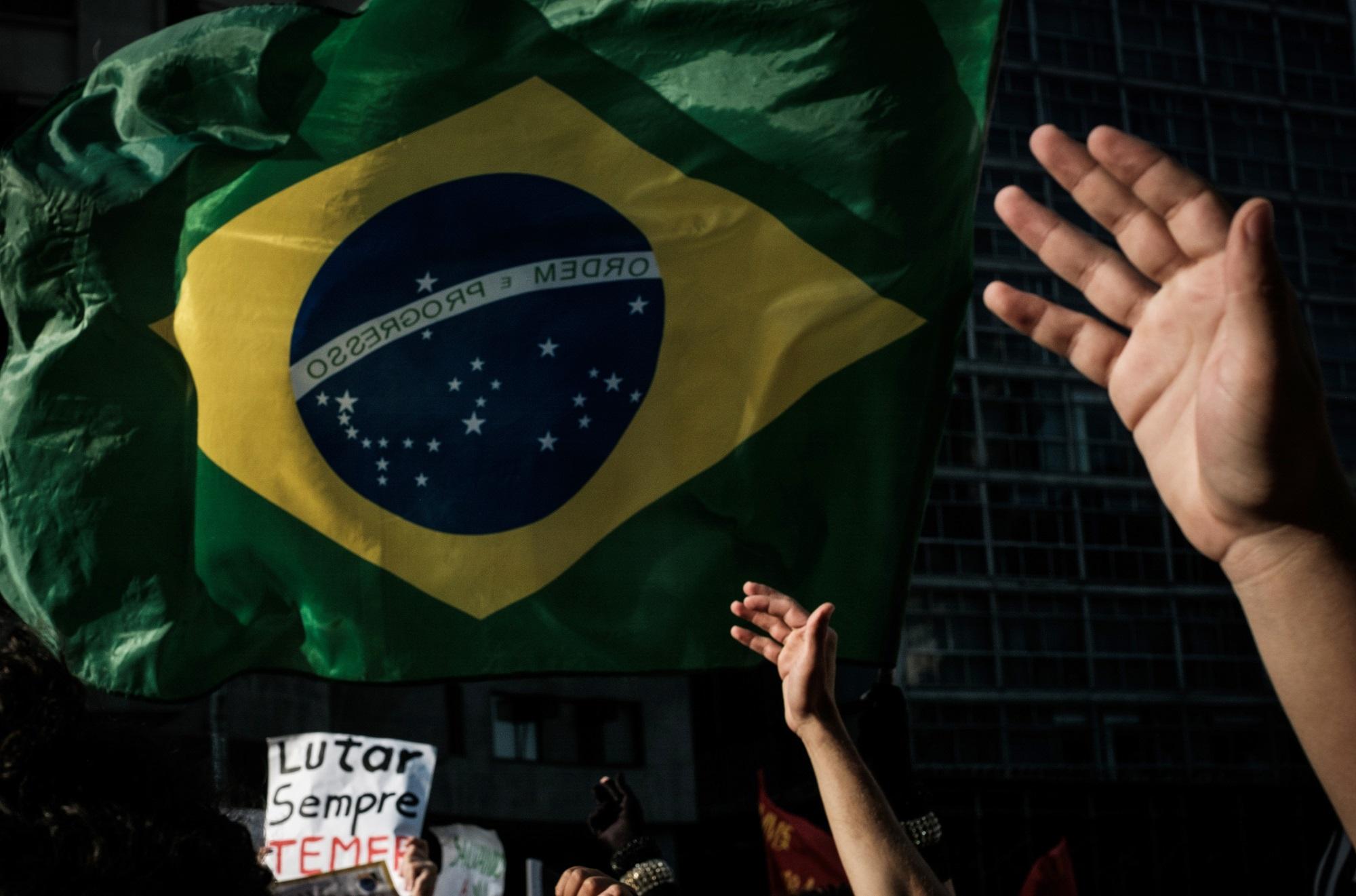 Bandera de Brasil. Foto Yasuyoshi Chiba (AFP).