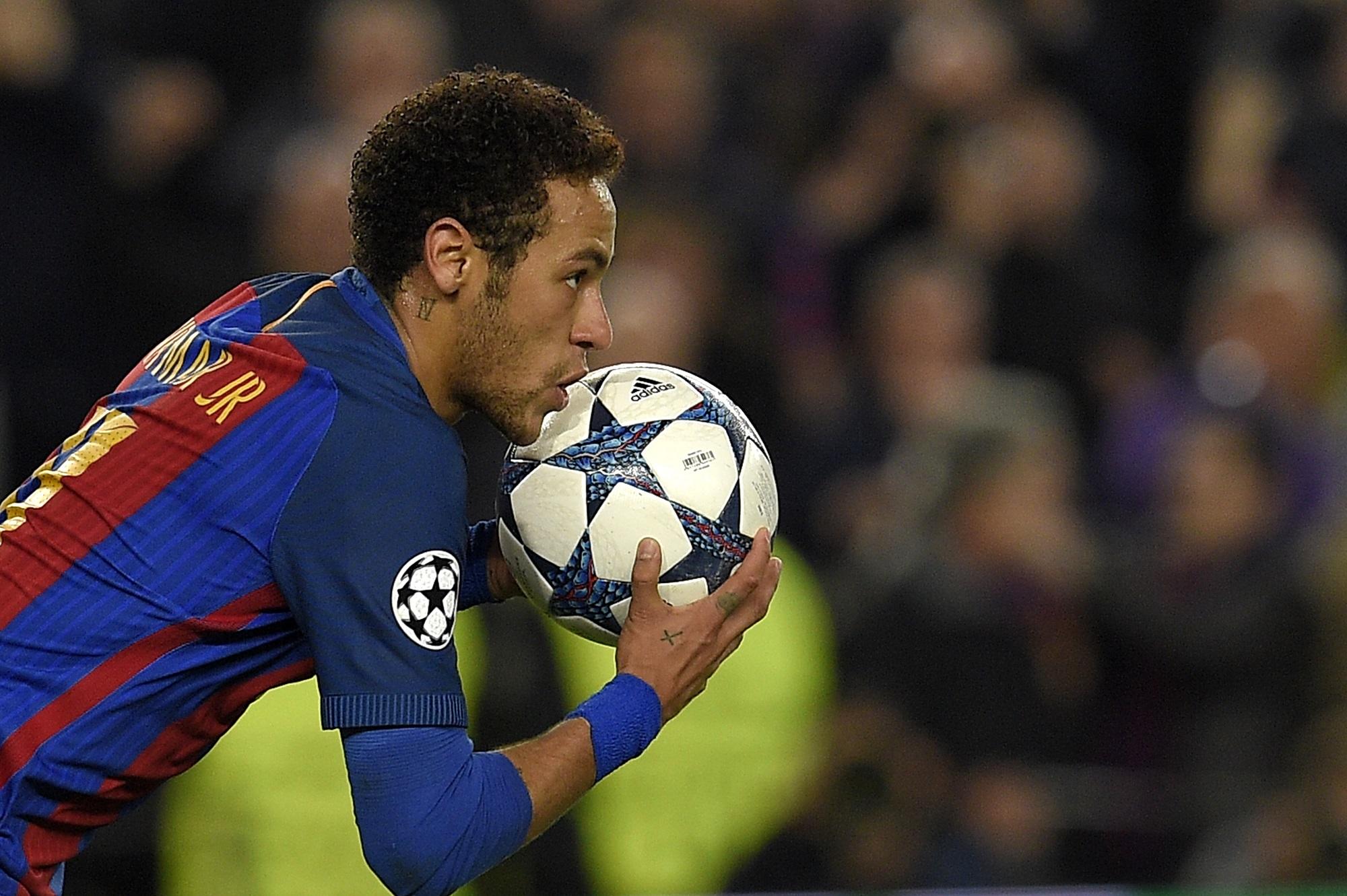 Neymar da Silva Santos Júnior, jugador del Fútbol Club Barcelona. Foto Lluis Gené (AFP).