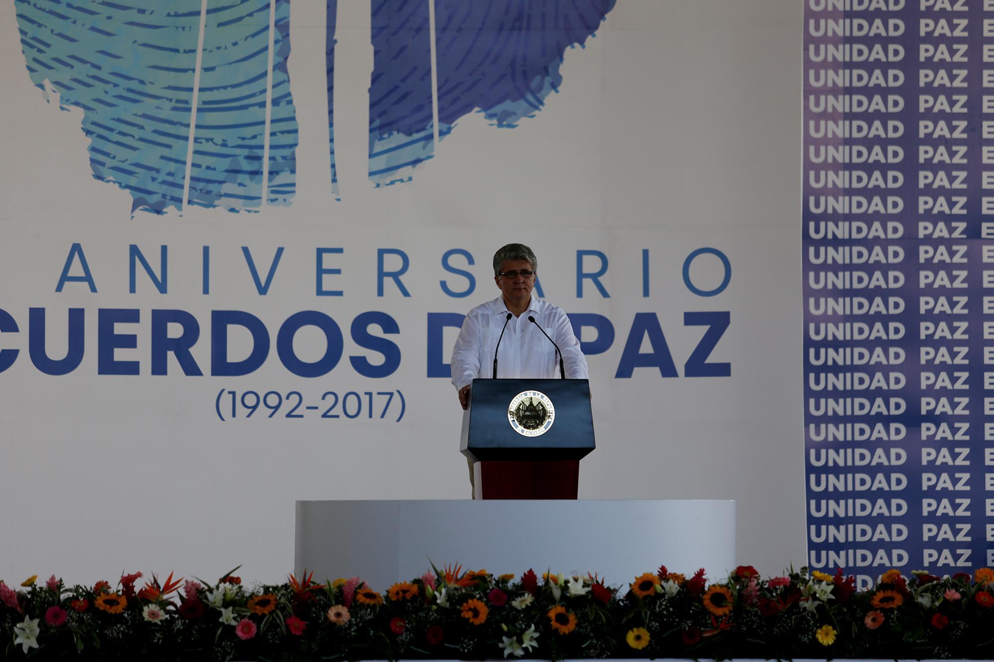 Miroslav Jenca, subsecretario General de Asuntos Políticos de la ONU, durante su discurso en el XXV aniversario de los acuerdos de paz. 16 de enero de 2017. Foto: Fred Ramos