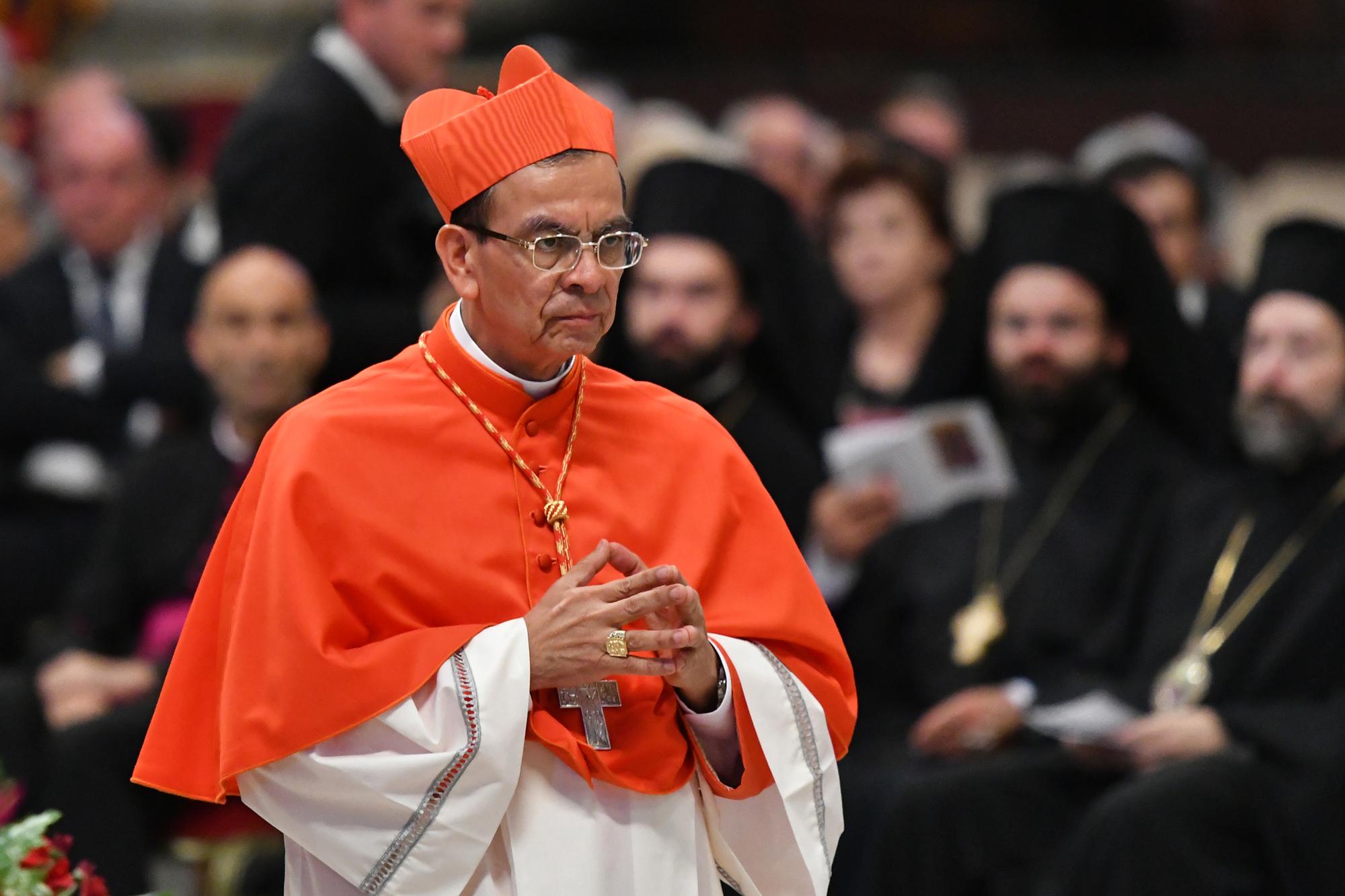 Gregorio Rosa Chávez durante el acto de investidura como cardenal de la Iglesia católica, celebrado en junio de 2017 en Roma. Foto: Alberto Pizzoli