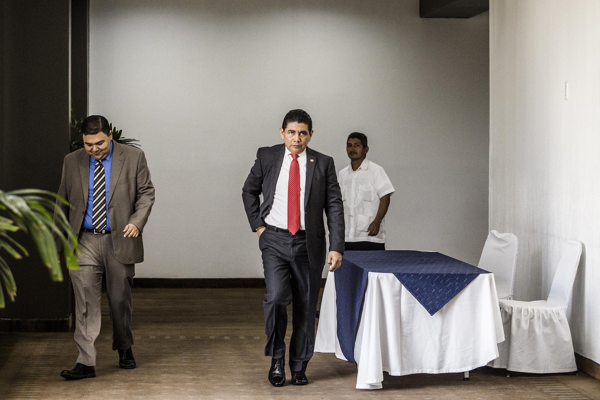 Raúl López, viceministro de Justicia y Seguridad, durante una conferencia de prensa sobre seguridad de periodistas y lucha contra la impunidad el 31 de agosto de 2017.  Foto: Fred Ramos 