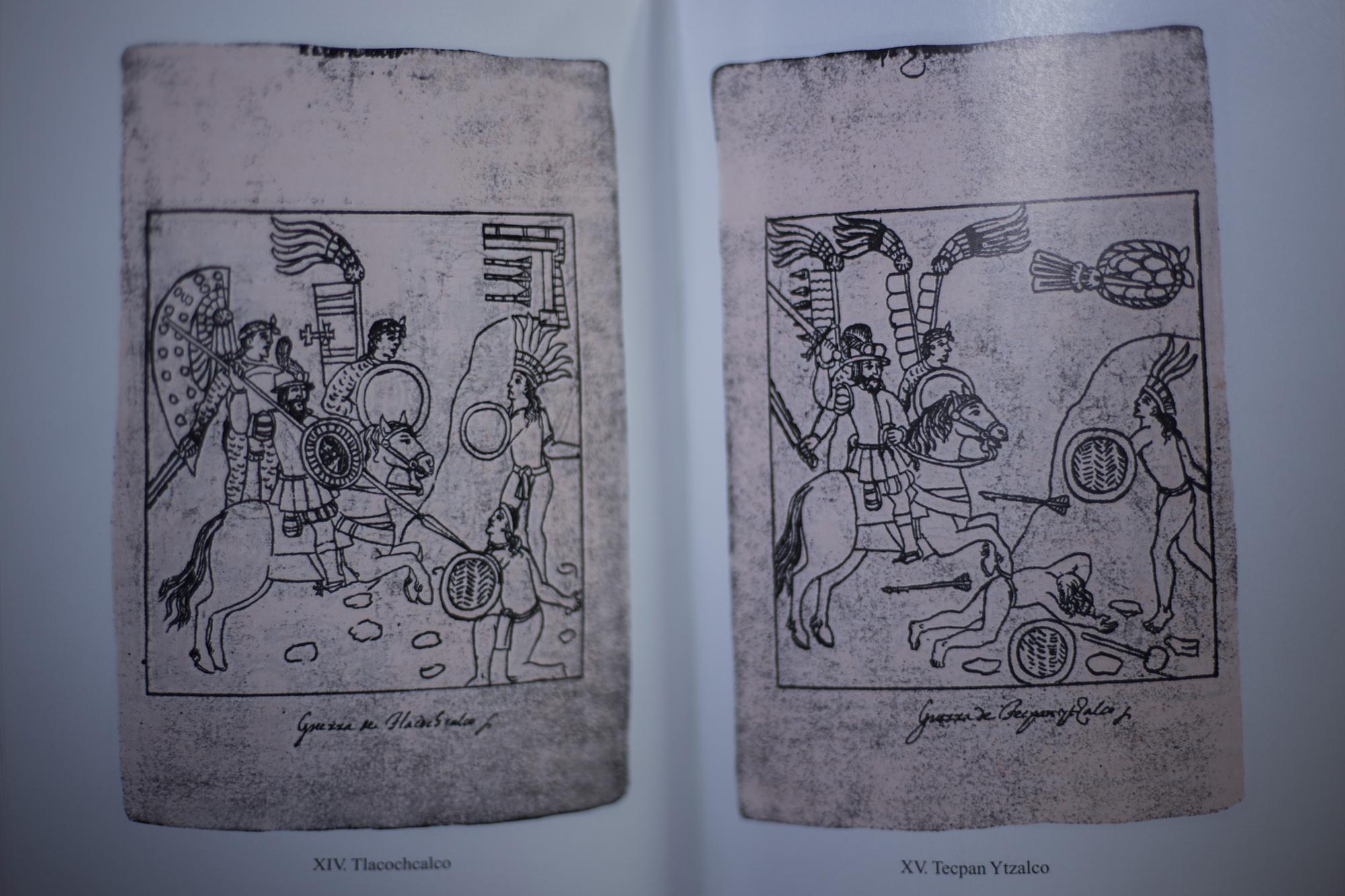 Estampas de los pueblos Tacuscalco e Izalco, en el libros 