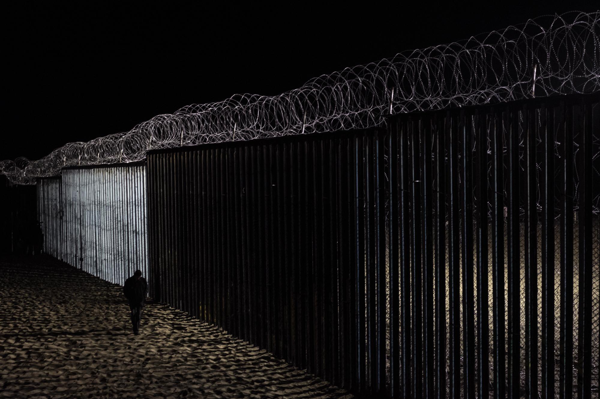 Frontera entre México y estados unidos en Playas de Tijuana, Baja California, el 20 de noviembre de 2018. Foto: Fred Ramos