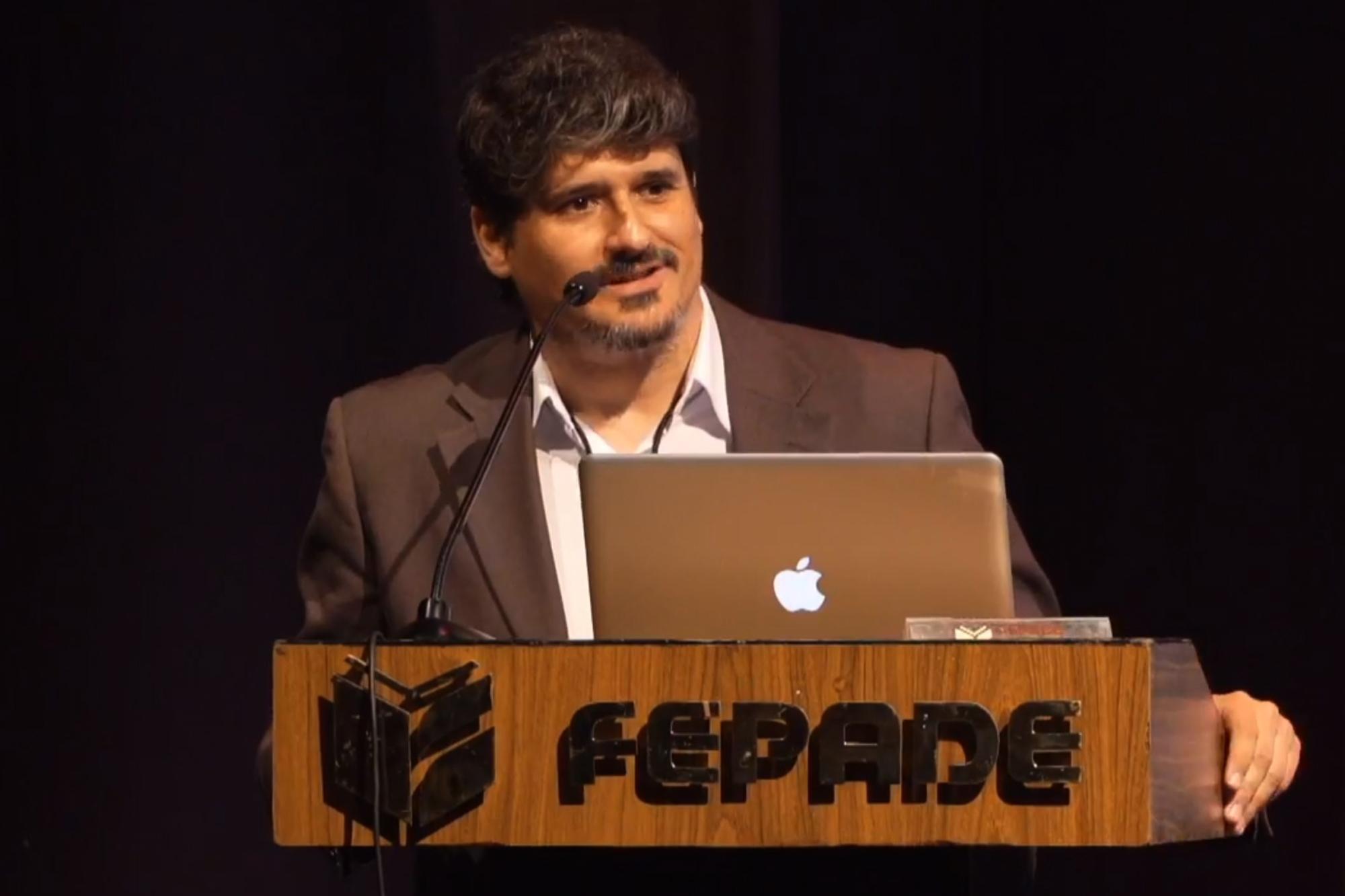 José Luis Sanz, director de El Faro, en el acto de de inauguración de la novena edición del Foro Centroamericano de Periodismo. 13 de mayo de 2019.