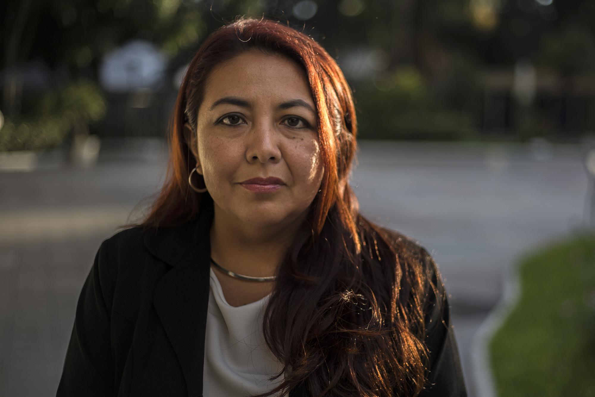 Lisseth Campos, miembro de la organización Fundared y denunciante de un abuso sexual cometido por un sacerdote. Foto: Víctor Peña.