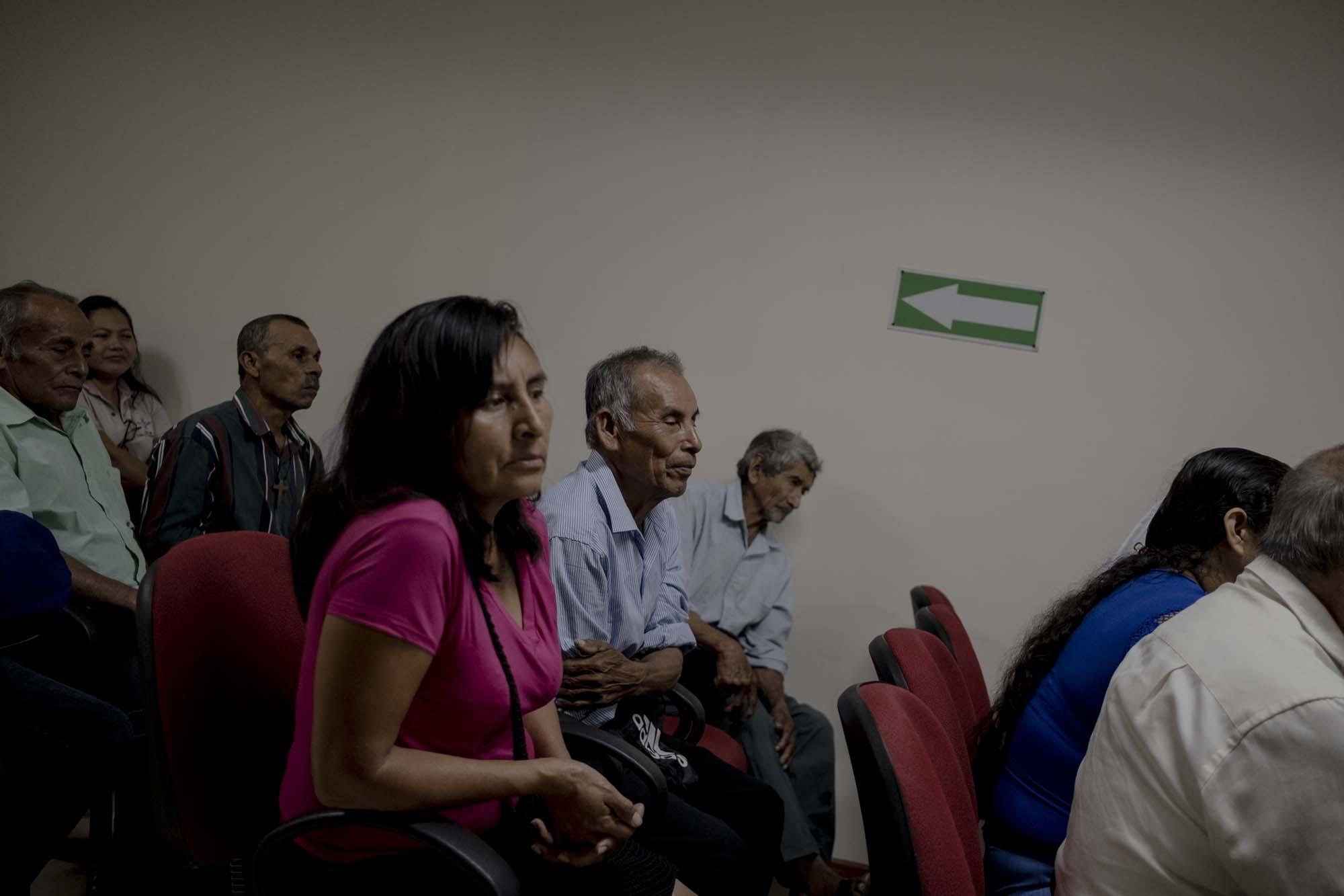 Familiares y víctimas de la masacre del Mozote asistieron a la audiencia audiencia sobre la desaparición de dos niñas en 1981,  del 17 de enero 2020. Fred Ramos