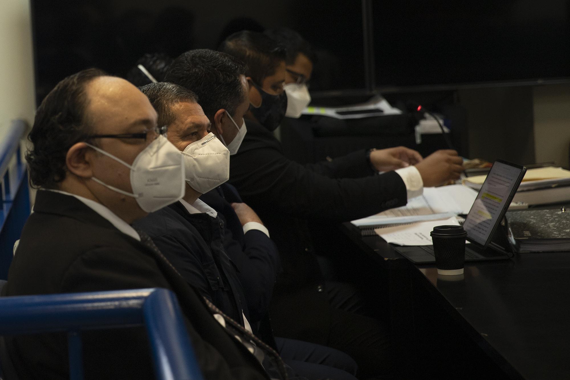 El director de la PNC, Mauricio Arriaza Chicas, durante la audiencia inicial en el juzgado 5.o de paz de San Salvador. Foto de El Faro: Carlos Barrera