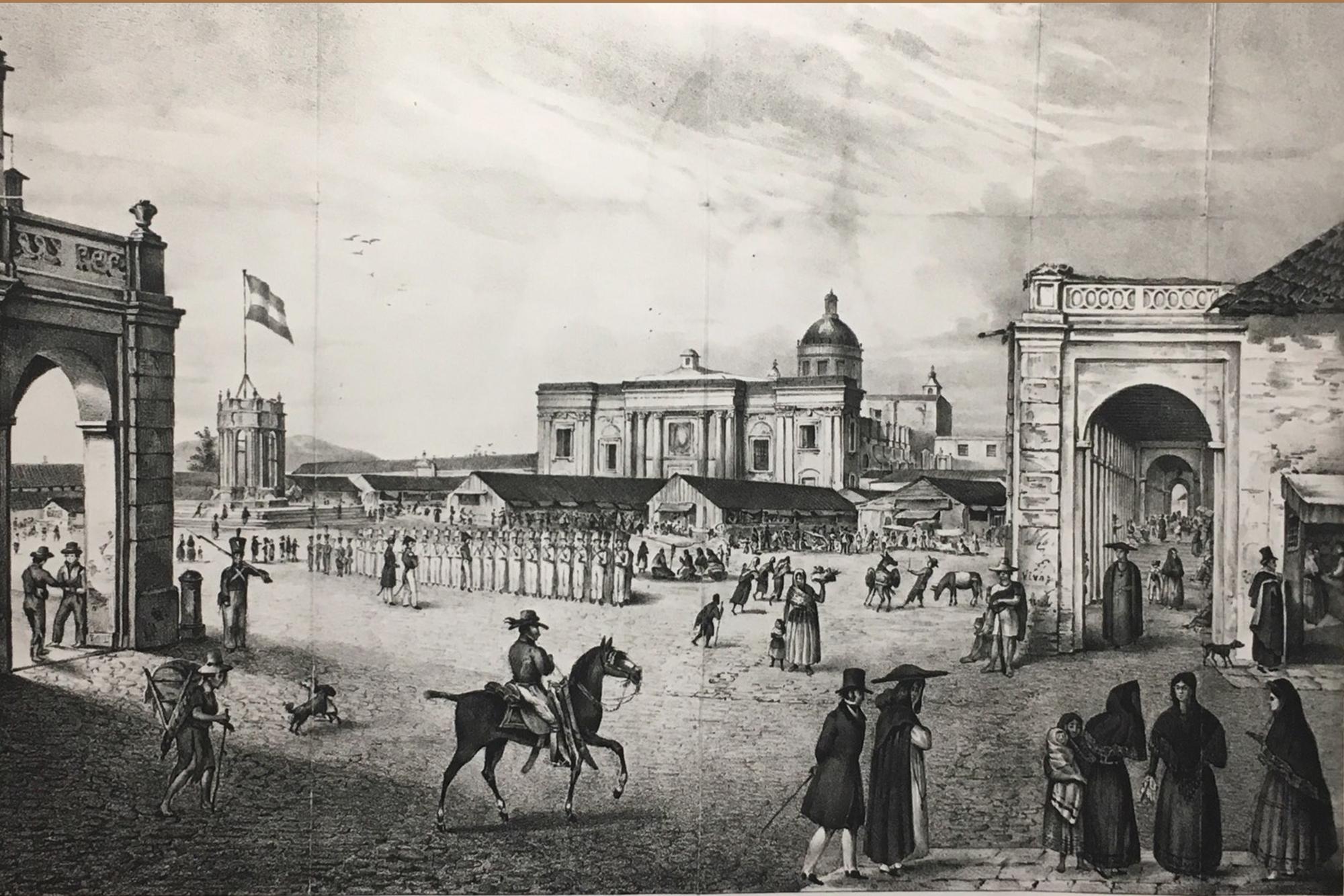 El 15 de septiembre de 1822 y 1823 las calles de las ciudades fueron engalanadas con luces y decoraciones. A primera hora hubo un sostenido repique de campanas, seguido por misas de acción de gracias, banquetes, paseos de las autoridades, entrega de premios y limosnas. Foto cortesía del autor.