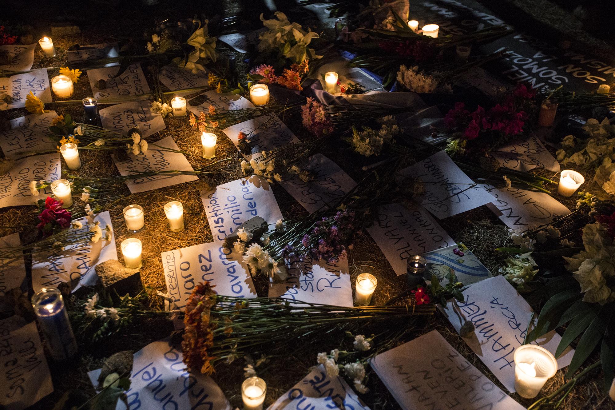 A tribute to the victims of state repression of anti-government protests in Managua