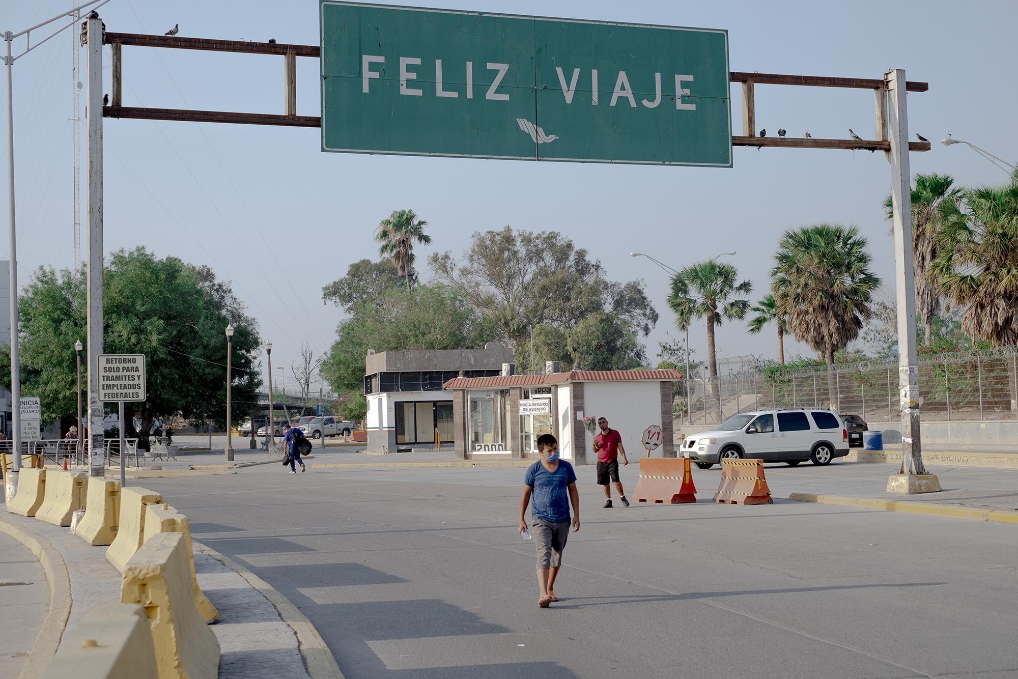 Imagen del puente migratorio en Matamoros. La frontera Estados Unidos y México es una de la más transitadas del mundo. Desde el 20 de marzo, el Gobierno de Estados Unidos cerró sus fronteras con México. el presidente Donald Trump dijo que los viajes 