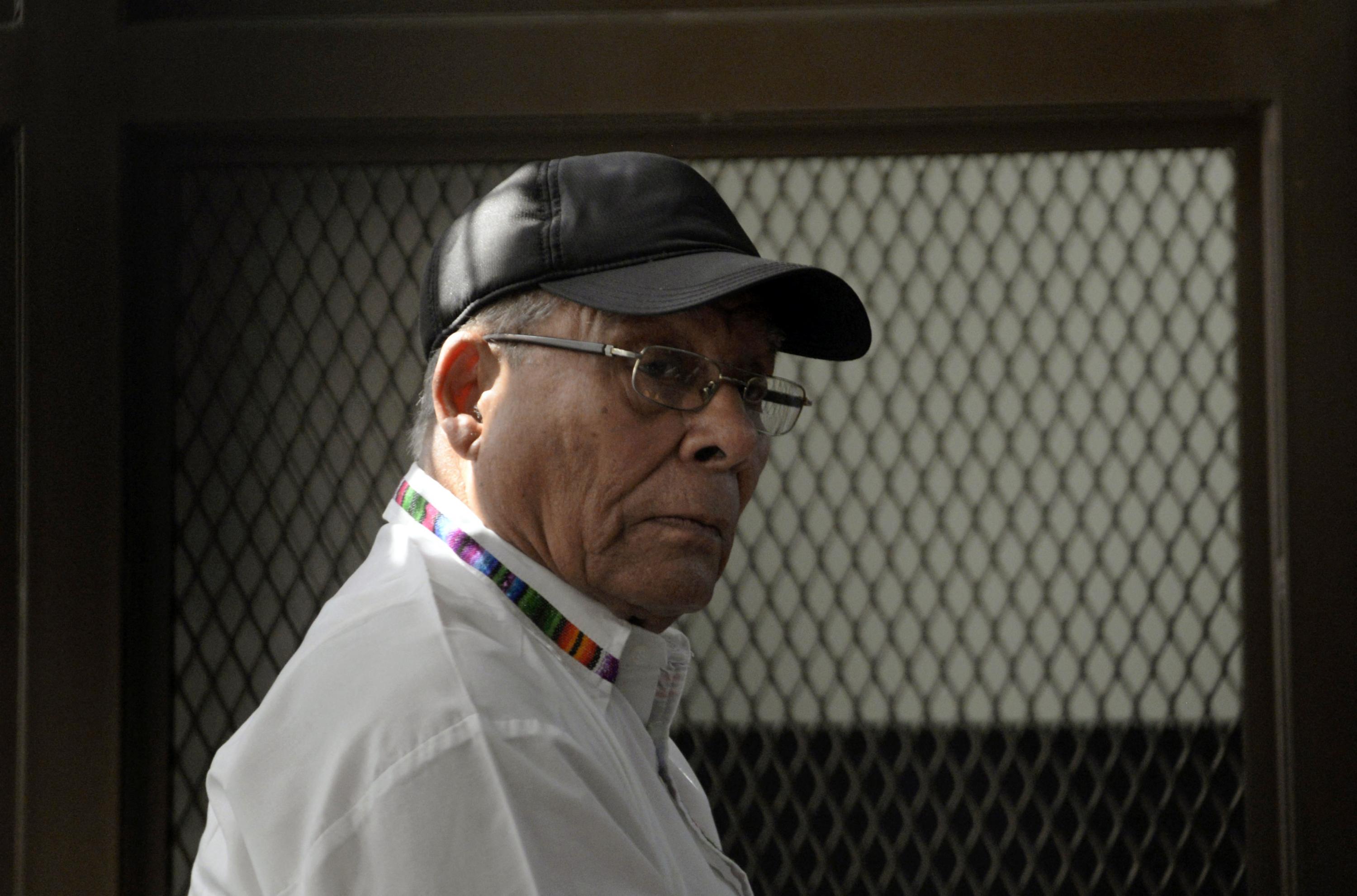 Retired General Benedicto Lucas García attends a court hearing in Guatemala City on Jan. 6, 2016 in connection with killings and disappearances during the country