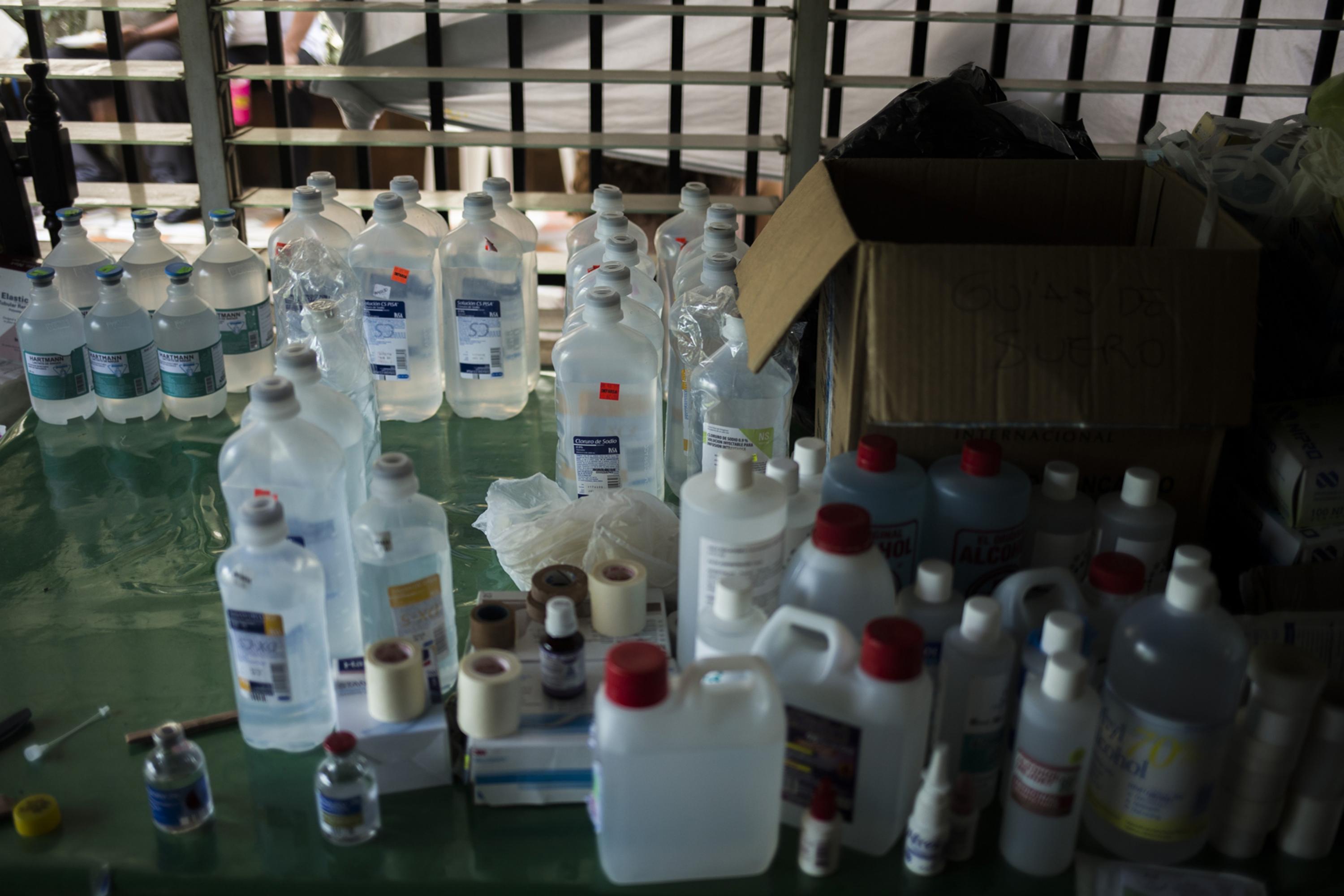 Medical supplies in the parish house of Masaya