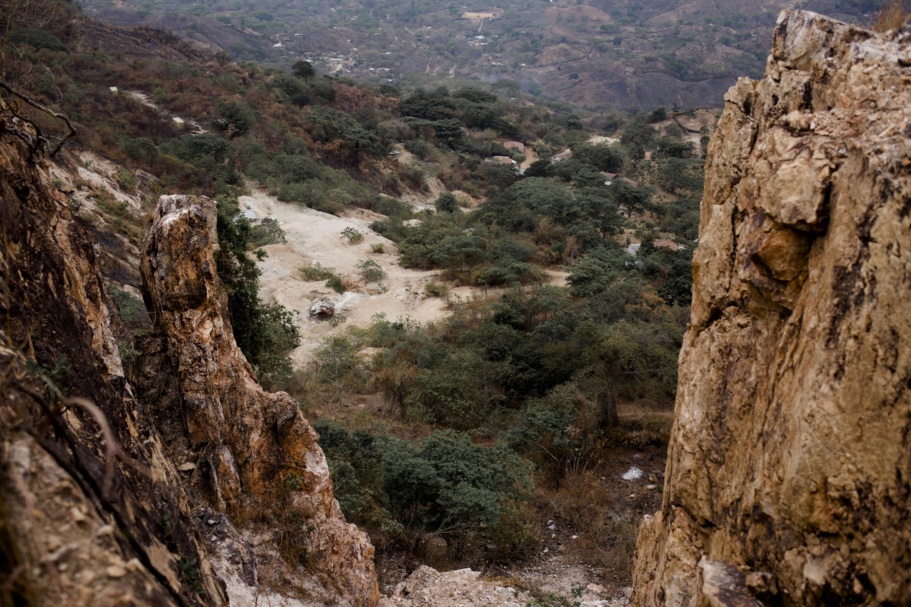 View from atop San Sebastián Mountain, on land that once belonged to former president Santiago Gonzales (1871-1872), where various mining companies set up shop. The first to arrive was Butter