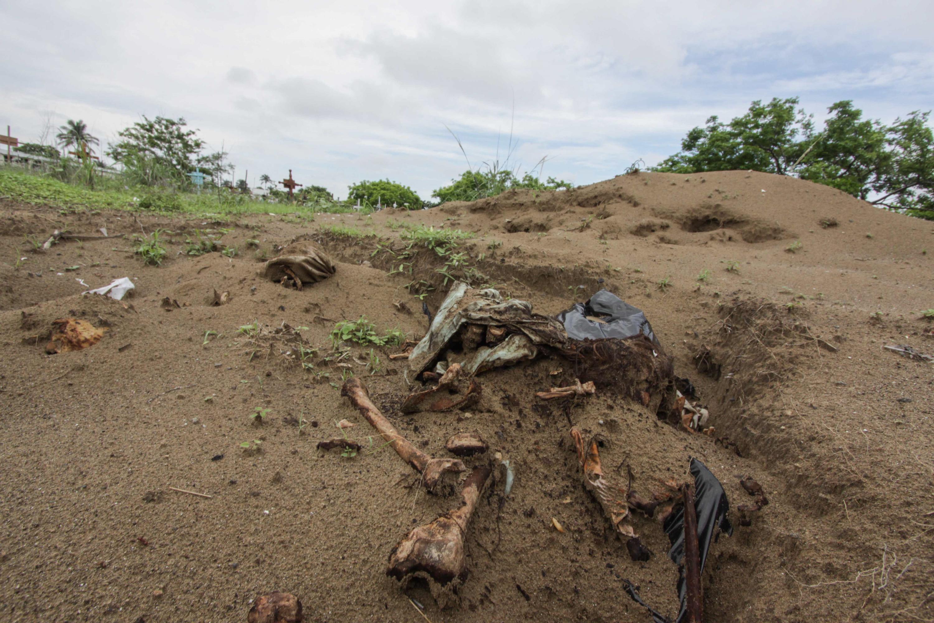 Photo of the mass grave at the port of Veracruz, during a visit with Julio Argumedo, July 2011. (Credit: Julio Argumedo/Veracruz en red.mx)