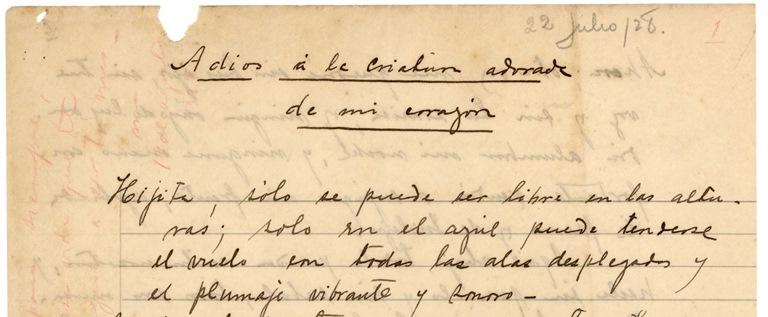 La cartas entre Masferrer y la madre de Helia narran una relación epistolar de seis años. En sus momentos más dramáticos, Masferrer intentó renunciar al menos tres veces a Hortensia Madriz, atribulado porque ella no le correspondía las cartas o porque pasaban muchos días sin que llegara a verlo.