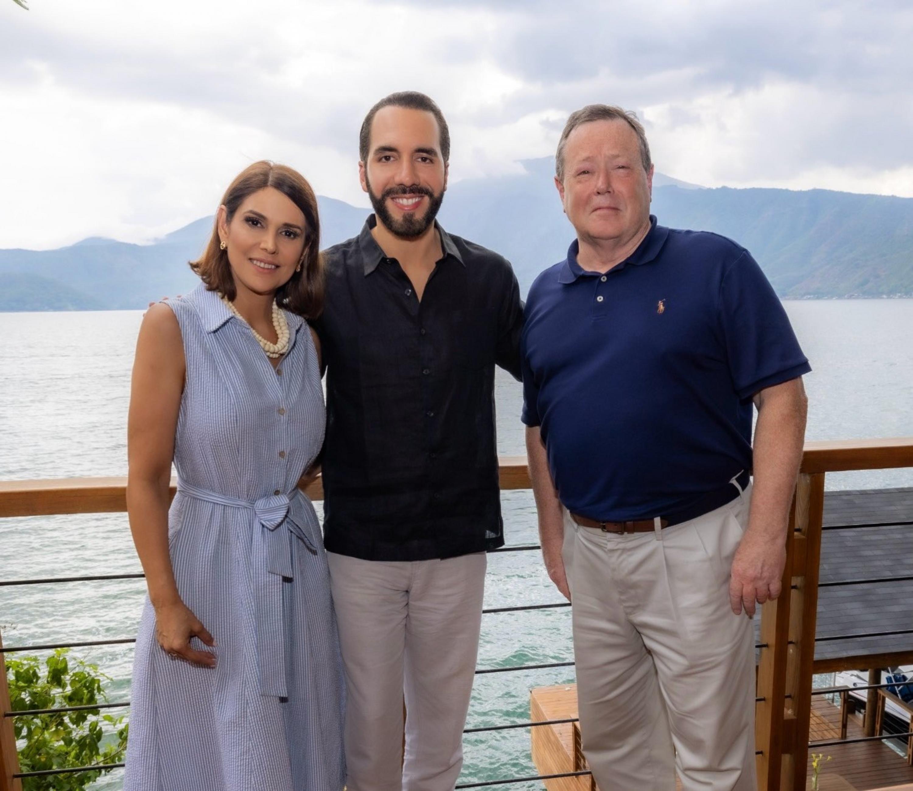 Salvadoran Ambassador to the United States Milena Mayorga, unconstitutional President Nayib Bukele, and U.S. Ambassador William Duncan. Mayorga posted this picture to X on Sunday, June 2, 2024, the day after inauguration, thanking the top U.S. diplomat in El Salvador for his “impressive work” amid a monthslong diplomatic thawing.