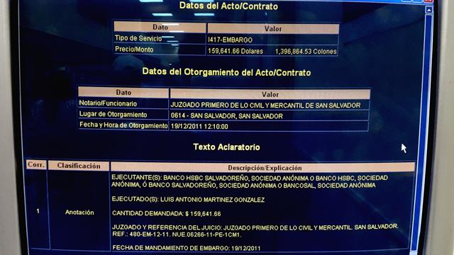 Unos días antes de la navidad de 2011, un juzgado ordenó el embargo de ese inmueble de Martínez.