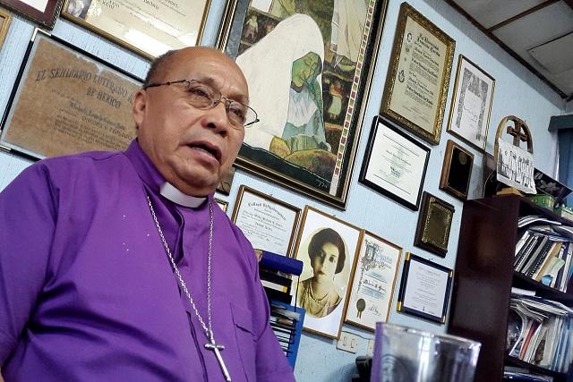 Medardo Gómez, obispo de la Iglesia luterana y presidente de la Iniciativa Pastoral por la Vida y la Paz. Foto Roberto Valencia.