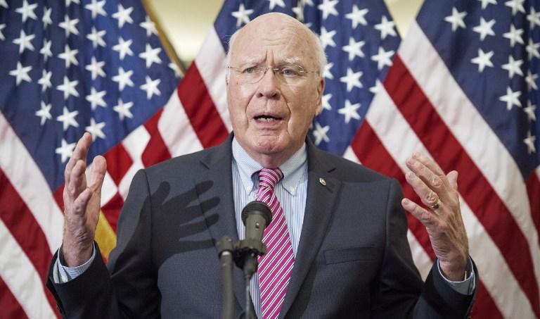 El veterano Patrick Leahy, senador del Partido Demócrata por el estado de Vermont, se considera uno de los pesos pesados dentro del partido. Él es uno de los 22 senadores que firma la carta en favor de los indocumentados de El Salvador, Guatemala y Honduras. Foto Paul J. Richards (AFP).