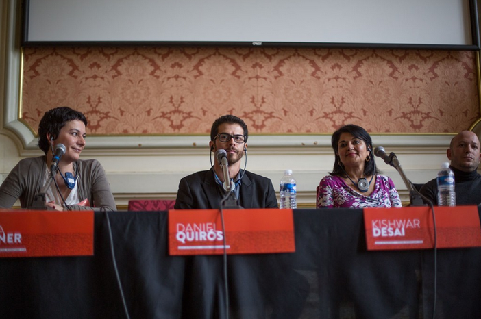 Daniel Quiros durante uno de los eventos en el Quais Du Polar 2015, el festival de novela negra de la ciudad de Lyon, el más grande de Europa. / Fotografía del sitio oficial - ©Julien Roche - Quaisdupolar.