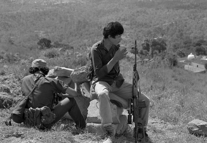 combatientes del erp en el norte de morazan en Perquin jul 90