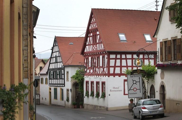 Calle principal de Kallstadt, municipio de apenas 1,200 habitantes. Foto Daniel Roland (AFP).