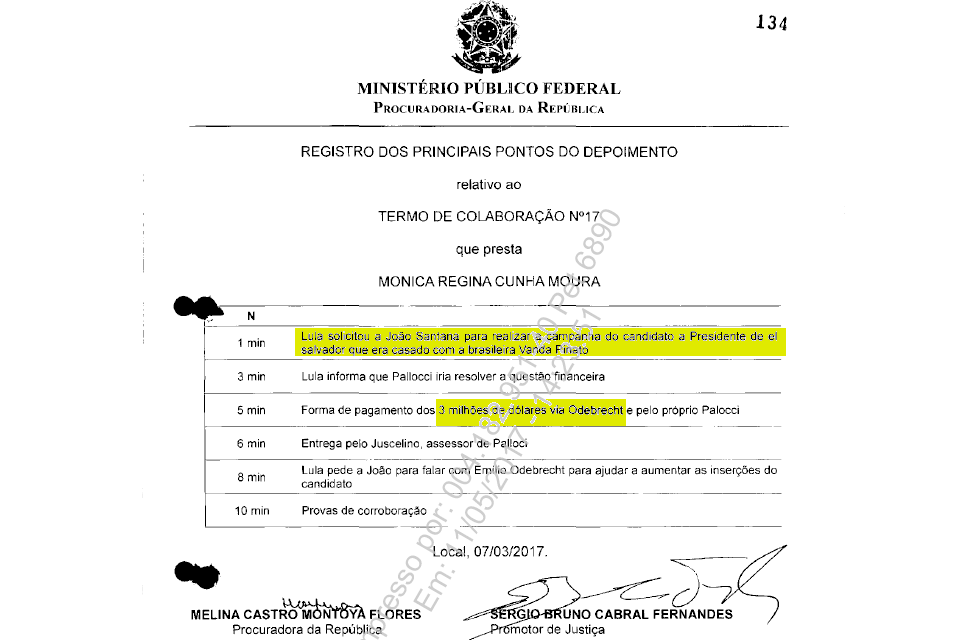 Según la confesión de Mónica Moura, Joao  Santana y su equipo cobraron 3 millones de dólares por la campaña de Mauricio Funes.