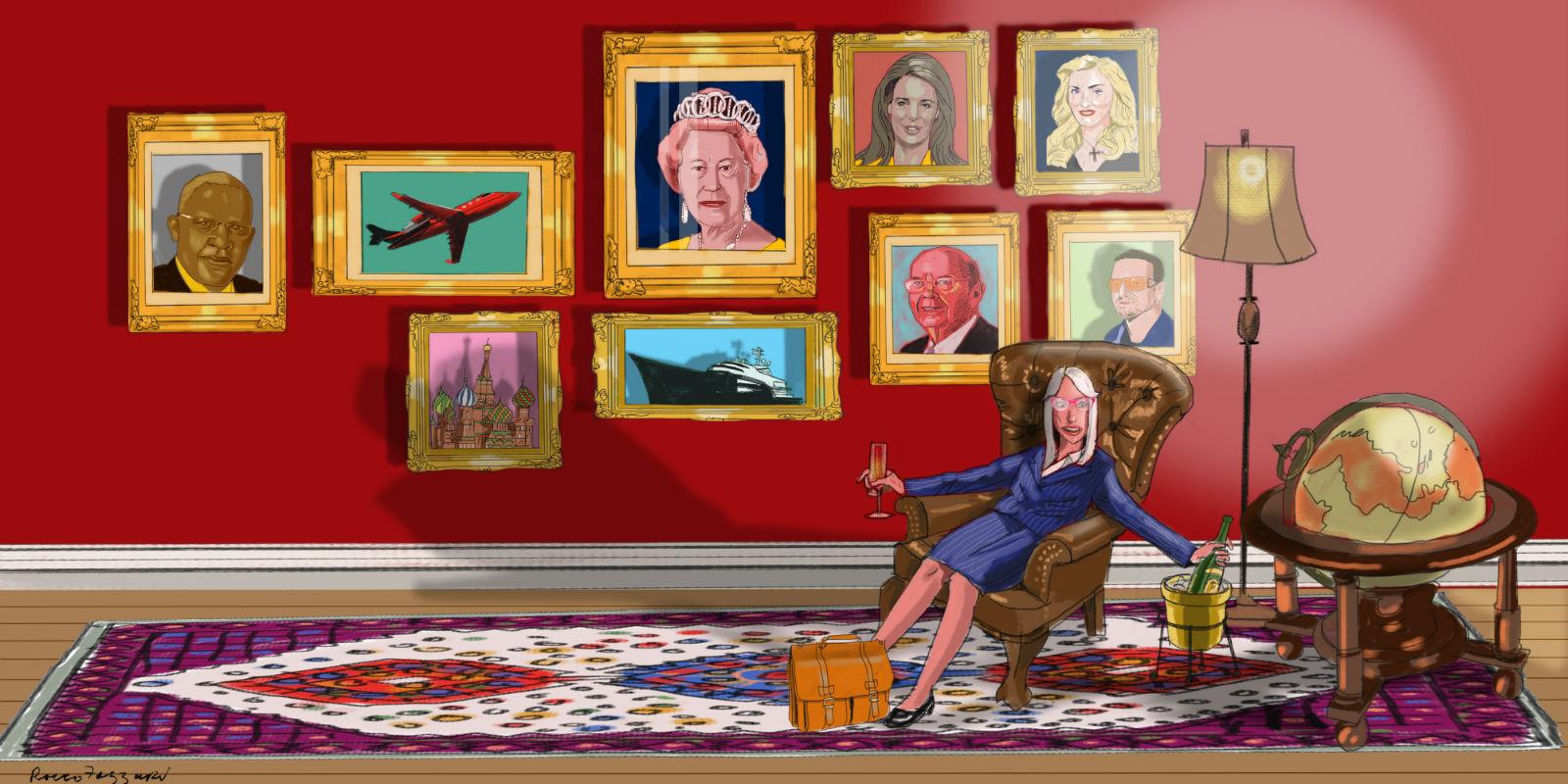 Ilustración de Rocco Fazzari. Cortesía de ICIJ. 
