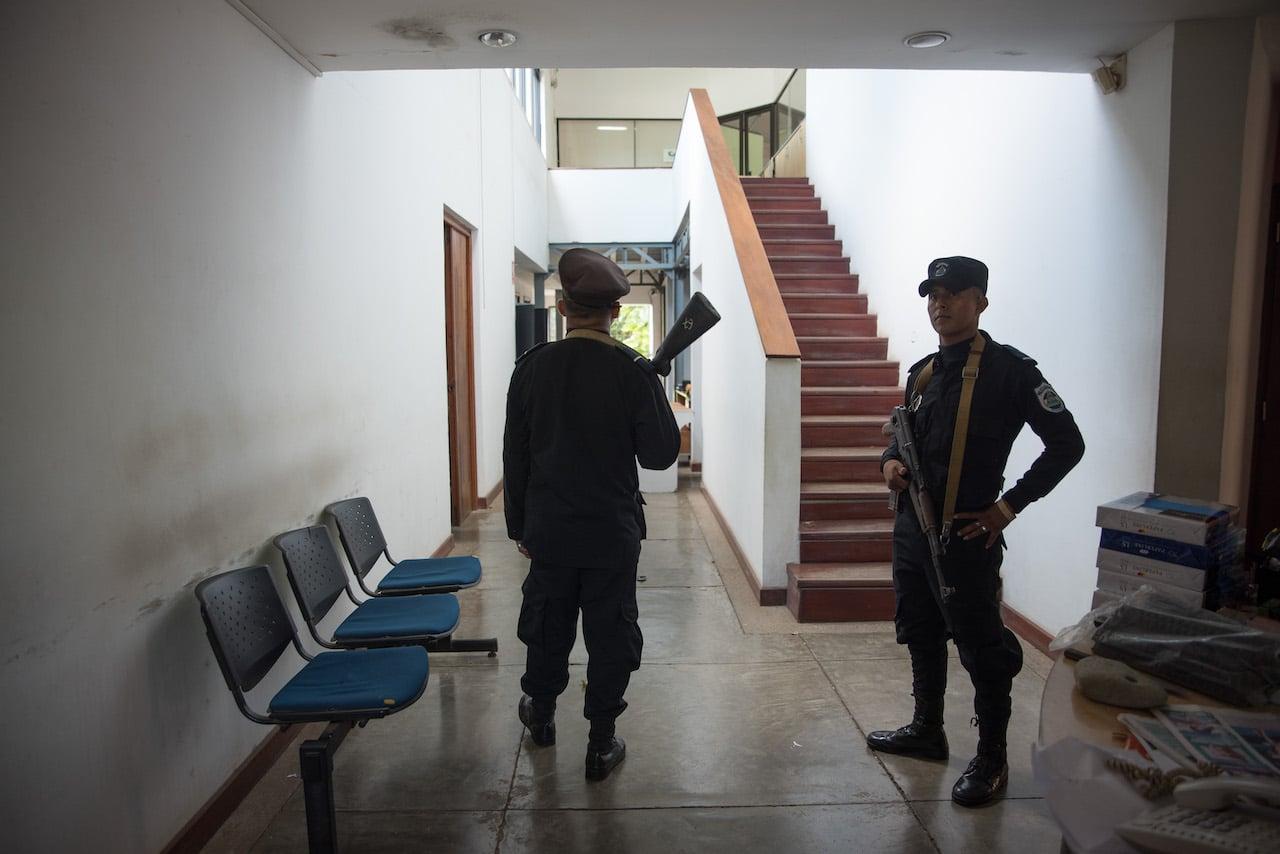 The Confidencial and Esta Semana offices, occupied by the National Police. Photo: Carlos Herrera 