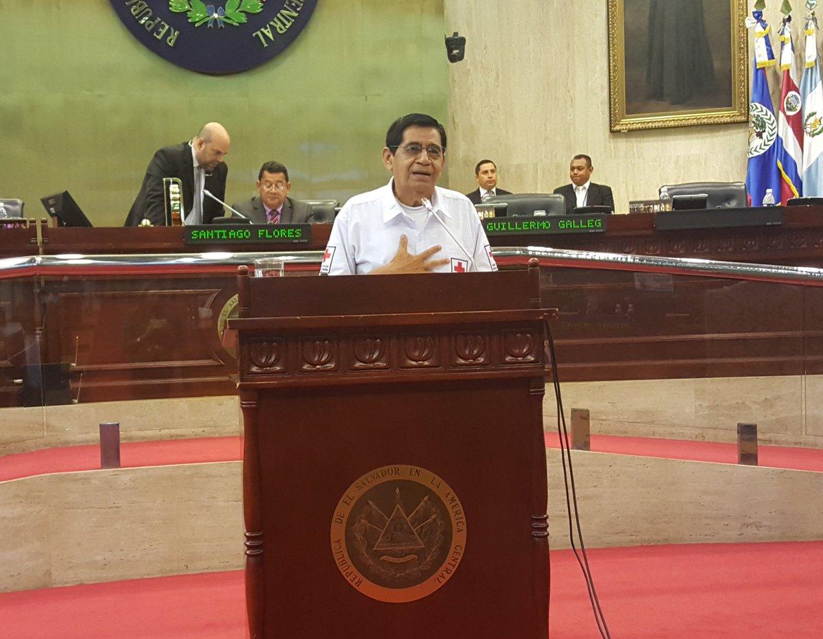 Discurso de Carlos López Mendoza. 7 de julio de 2016. Foto tomada de la cuenta oficial en Twitter de la Asamblea Legislativa.