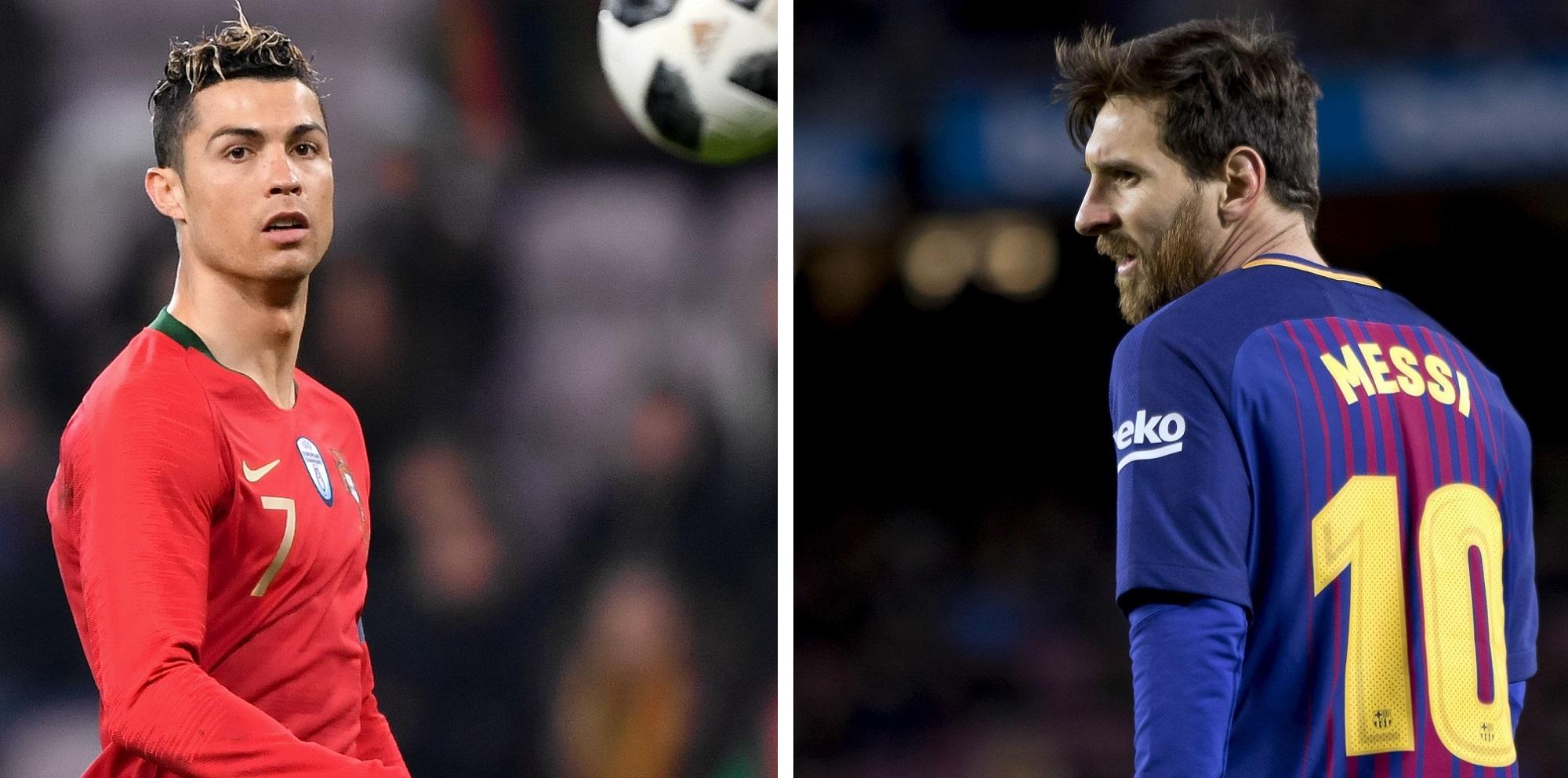 Cristiano Ronaldo y Lionel Messi, delanteros de Portugal y Argentina. Fotos Fabrice Coffrini (AFP) y Albert Salamé (Xinhua).