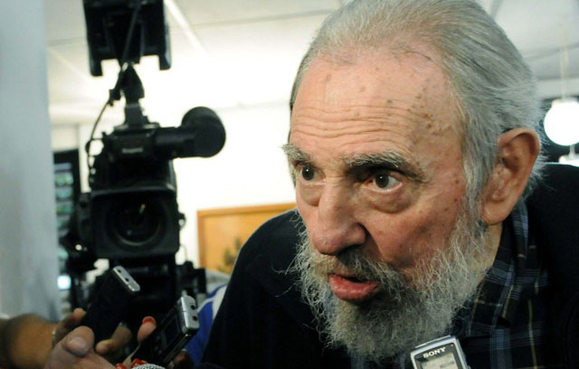 Fidel Castro da declaraciones en esta foto fechada el 3 de febrero de 2013 en la Habana, Cuba. Foto AFP/ Marcelino Vázquez Hernández/ AIN﻿" /></div> <figcaption class=