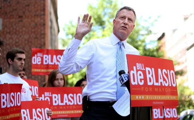 Bill de Blasio, candidato del Partido Demócrata a la Alcaldía de Nueva York. Foto Mario Tama (AFP)﻿.