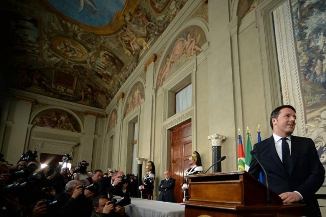 El político italiano Matteo Renzi, de la Democracia Cristiana, se convertiría a sus 39 años en el más joven presidente de la Unión Europea. Foto Filippo Monteforte (AFP)﻿.
