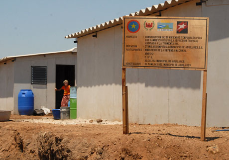 Casas construidas por la alcaldía de Aguilares y el ejército.