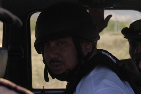 Carlos Amílcar Orellana Donis, el supuesto líder de la banda de Jalpatagua, tras ser detenido el 20 de marzo de 2007