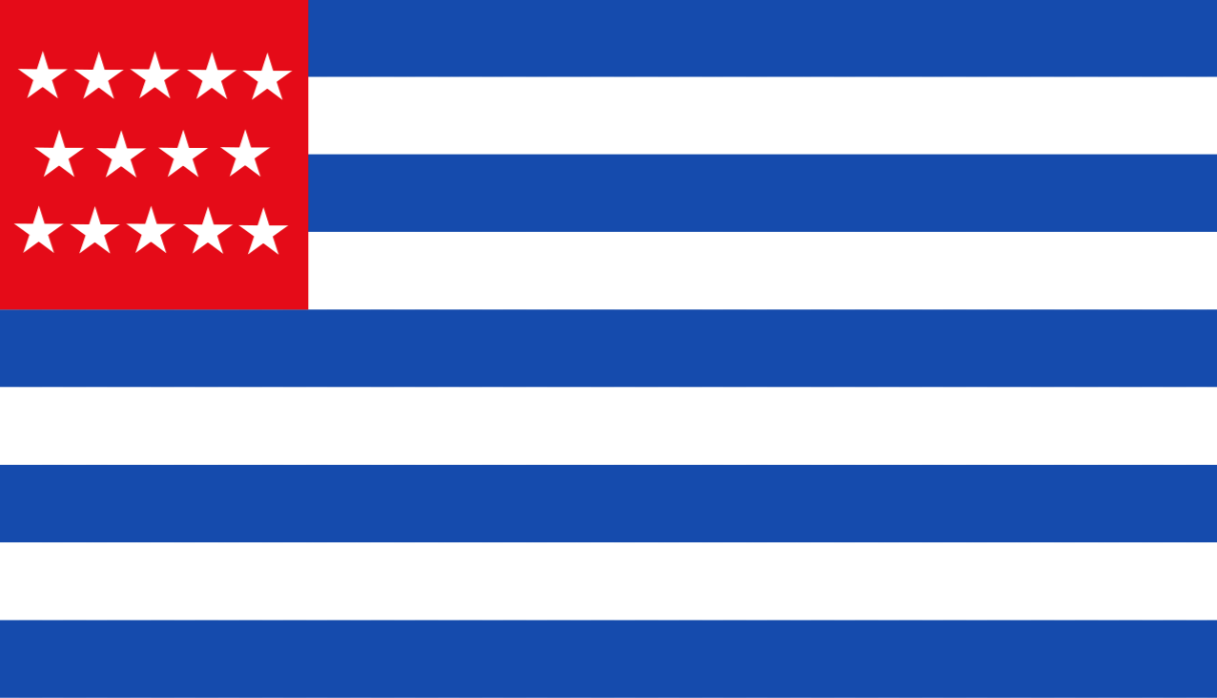 Diseño de la bandera de El Salvador con las barras y estrellas, adoptado en 1865 y sustituido por el actual en 1912, bajo el mandato de Manuel Enrique Araujo.
