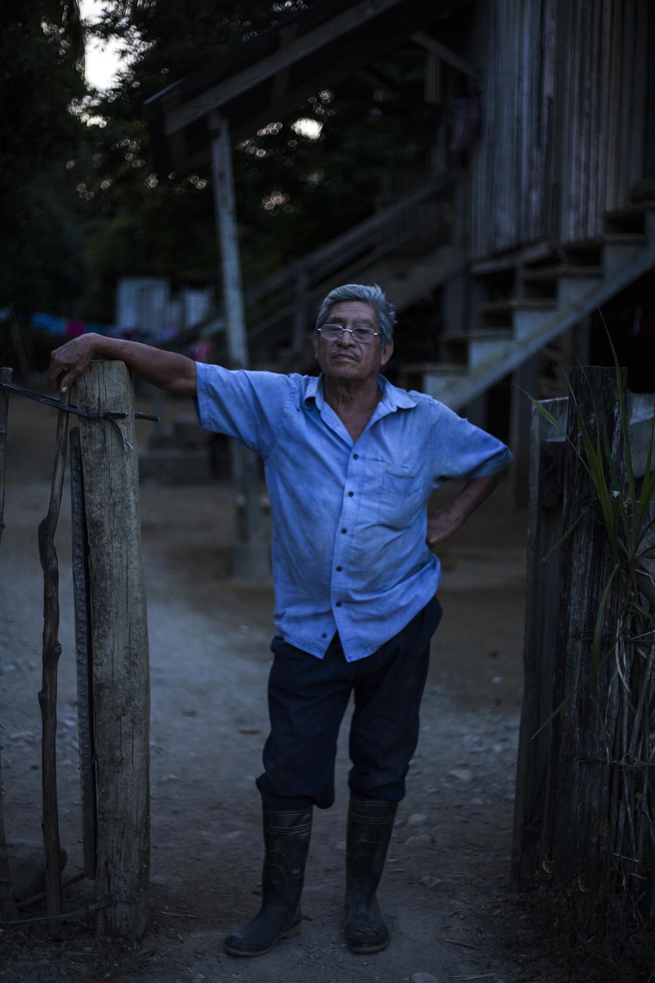 A Rufino Orellana le tomó cuatro años convencerse de que el cultivo de la palma es más rentable. A sus 68 años es un oficio más fácil que cualquier tipo de agricultura. Rufino vive en medio de un pedazo de jungla de palma, en una vivienda sin energía eléctrica, en la Aldea Miscelis, en el municipio de San Francisco, Atlántida.