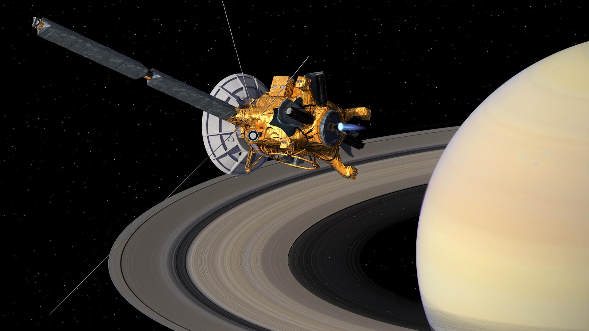 La sonda Cassini. Imagen de uso libre de la  NASA/Ciclops .