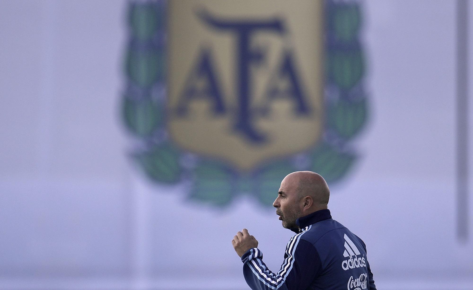 Jorge Sampaoli, entrenador de la selección argentina. Foto Juan Mabromata (AFP).