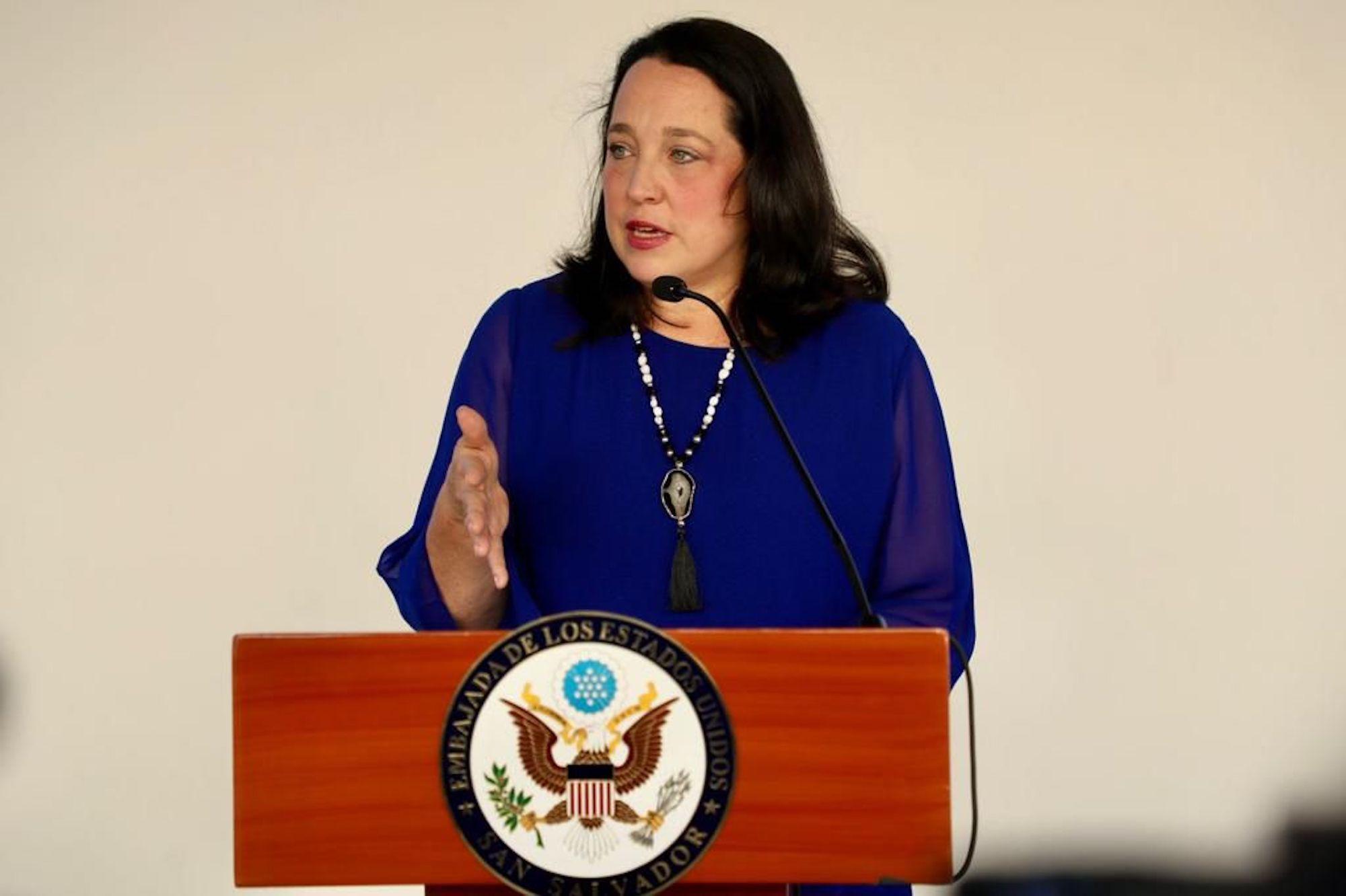Jean Manes, chargé d'affairs of the U.S. Embassy in El Salvador, on Nov. 22, 2021. Courtesy U.S. Embassy.