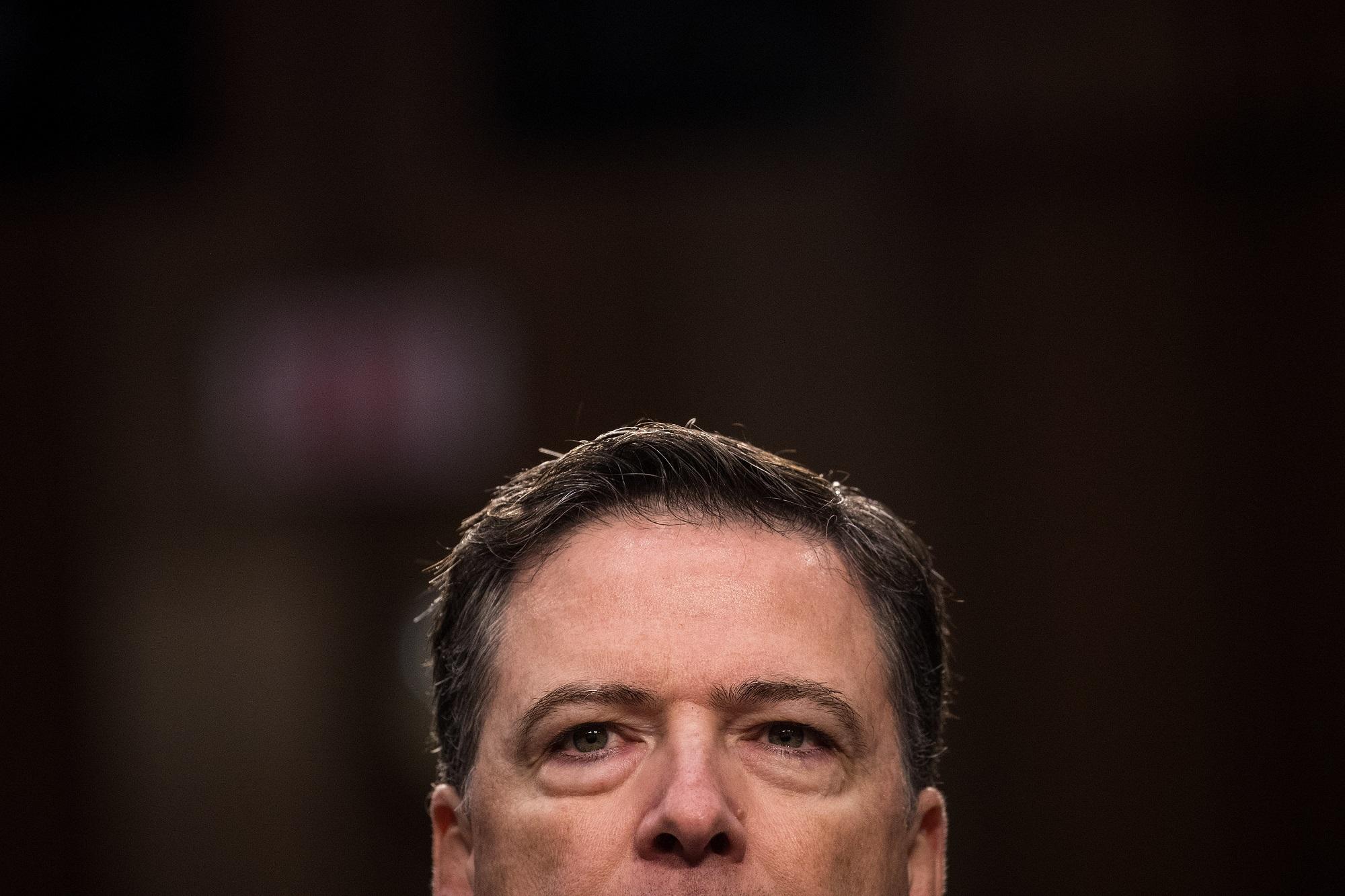James Comey, exdirector del FBI, captado durante su testificación en el Senado estadounidense. Foto Drew Angerer (AFP).
