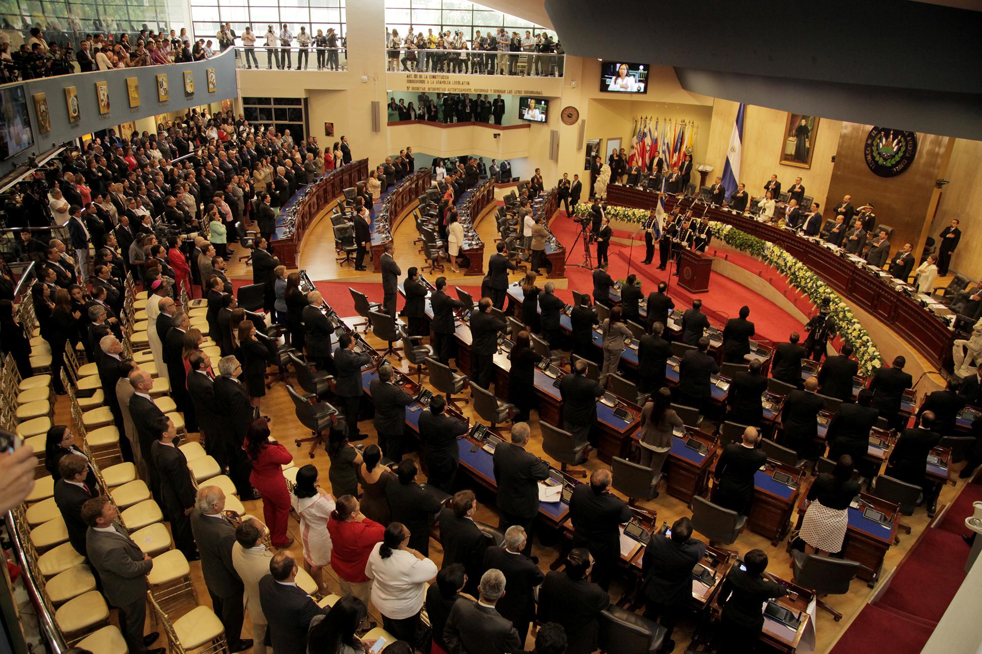 Salón Azul de la Asamblea Legislativa. 