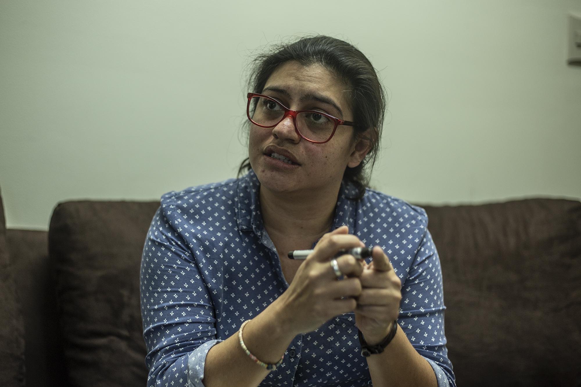 Verónica Reyna, responsable de la Dirección de Derechos Humanos de la oenegé Servicio Social Pasionista. Foto Carlos Barrera (El Faro).