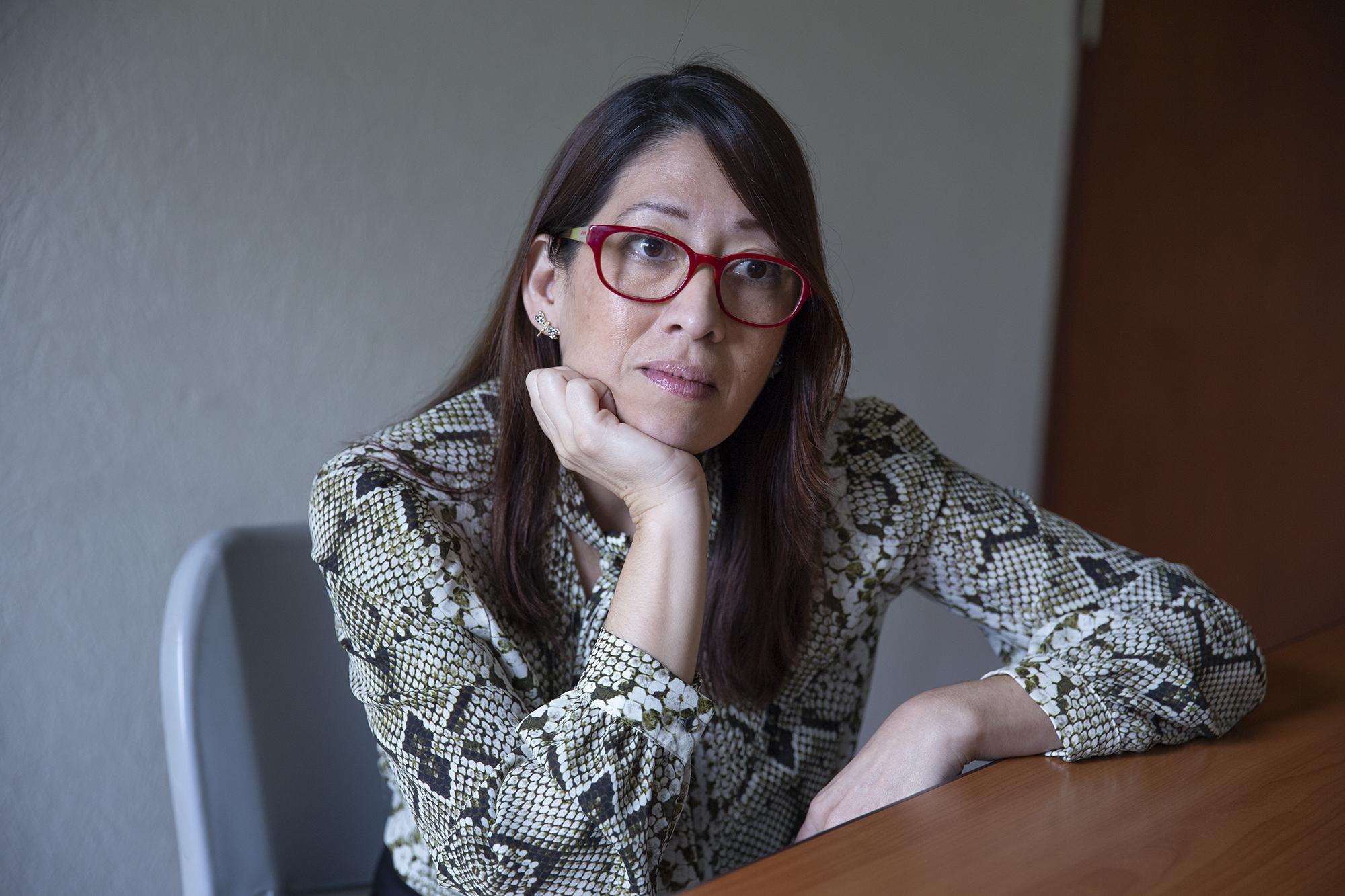 Carmen Aida Lazo, candidata a la vicepresidencia de la República en el período (2019-24) por la coalición Alianza para un Nuevo País. Foto Carlos Barrera.