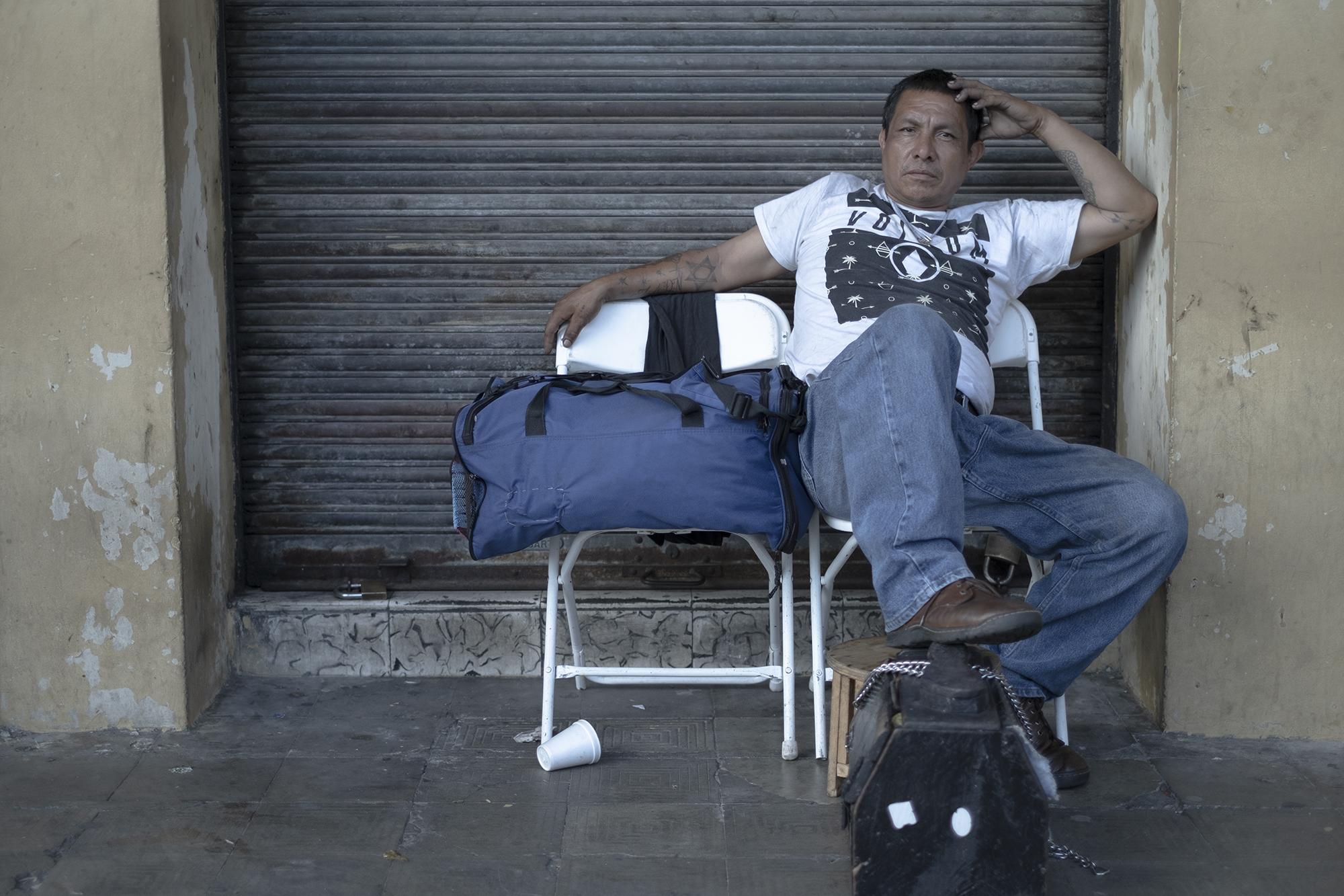 Javier Jímenez, 50, is a shoe shiner in Plaza Libertad. On a good day, he makes $10; on a bad day, $5. “If they keep me from working, I’ll raise hell,” he said defiantly. “Nobody will get in my way. In these parts, when people start going hungry, they rise up.”