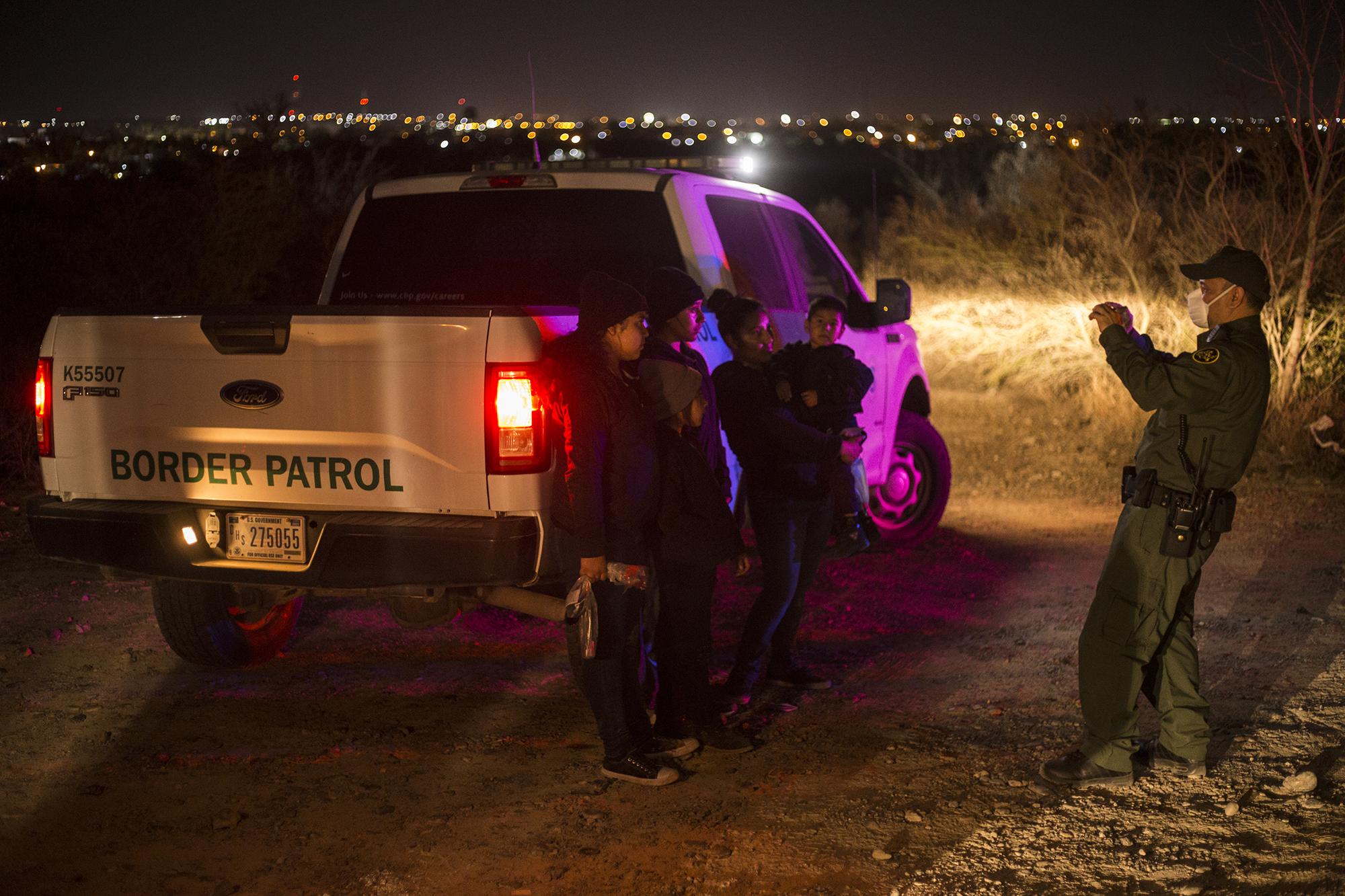 Whole families wait in the bushes. Staying hidden during the day, some cross the river on rafts at night. This Honduran family told a Border Patrol agent they were seeking asylum in the United States.