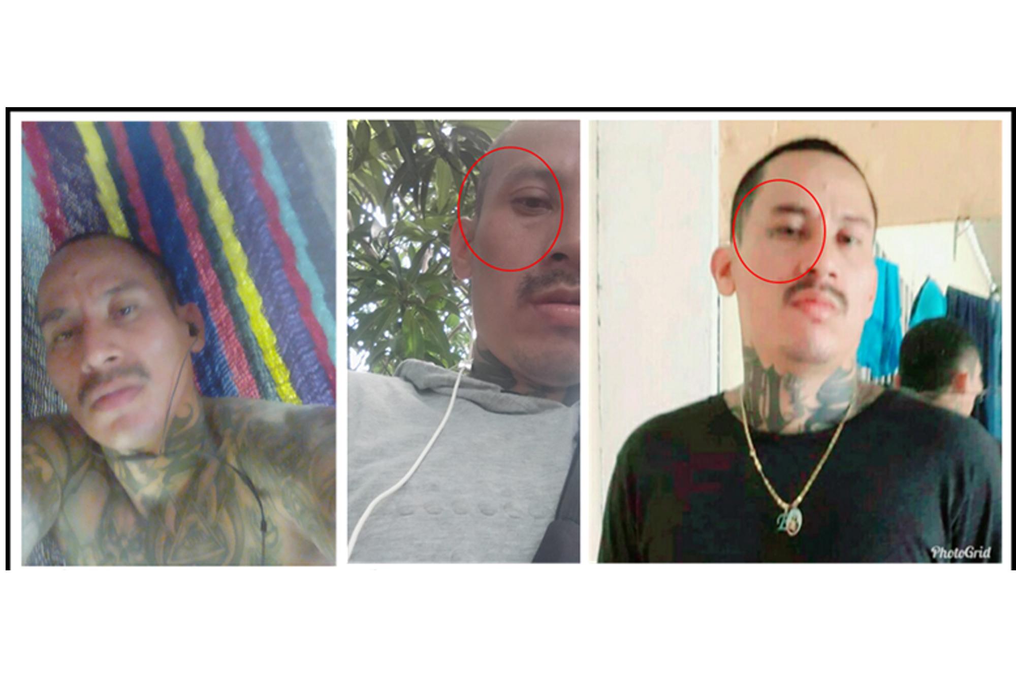 En el teléfono de un líder pandillero de la MS-13 conocido como Sayco y encarcelado en Zacatecoluca, se encontraron fotografías de otro pandillero que se ha maquillado una lágrima que lleva tatuada en el ojo derecho. Foto: El Faro